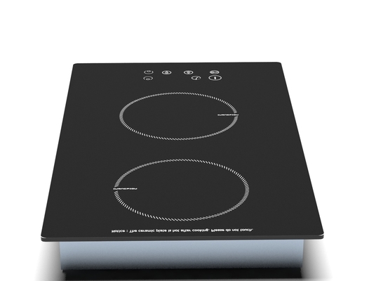 Cocina de inducción doble eléctrica comercial de la hornilla de los dispositivos de cocina 1400W + 2000W